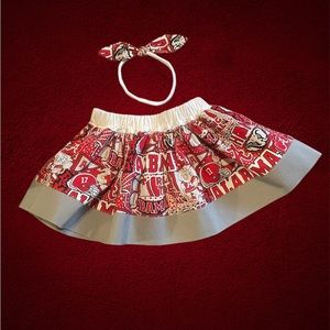 Alabama Football skirt and headband set for 6-12 months brand new